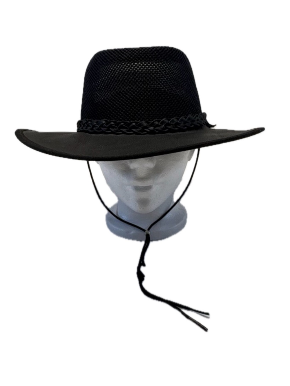 American Hat Makers Breeze Leather & Mesh Sun Hat - Size M (7-7 1/8)